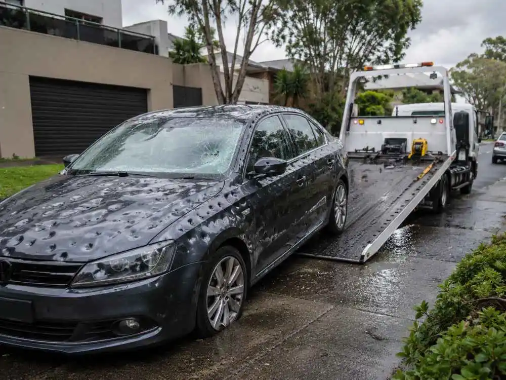 storm damaged car removal